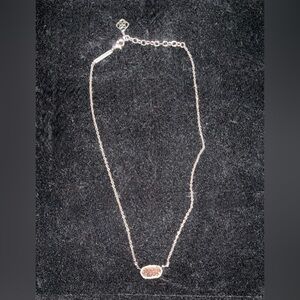 Kendra Scott Silver and Brown Necklace